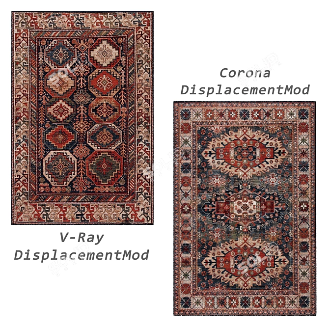 Versatile Rug Set: 6 Designs 3D model image 4