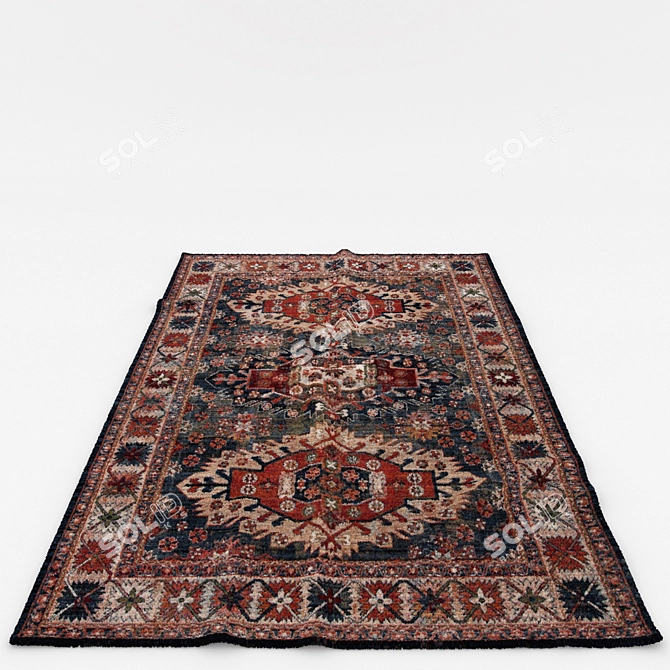 Versatile Rug Set: 6 Designs 3D model image 6