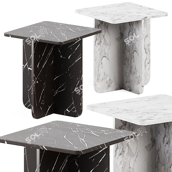 Modern Shona Side Table - Trit House 3D model image 1