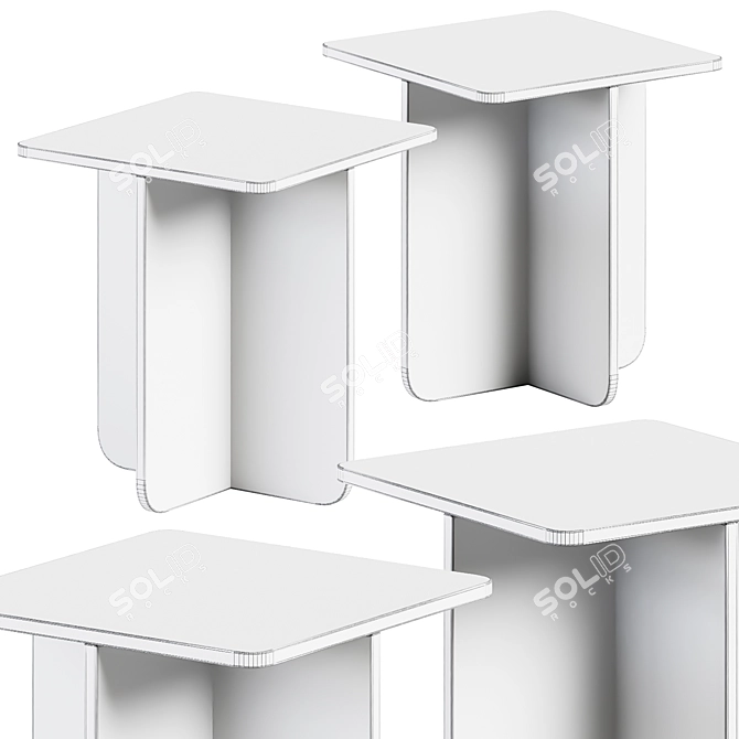 Modern Shona Side Table - Trit House 3D model image 2