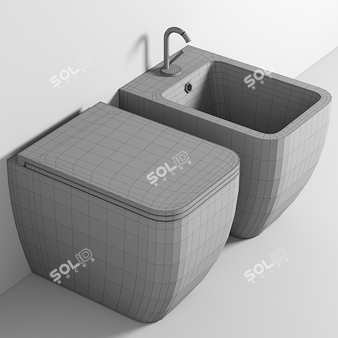 Modern and Sleek Scarabeo Bidet 3D model image 3