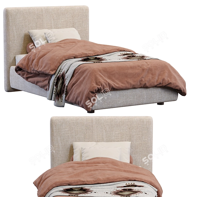 Arca Bed: Sleek and Stylish Sleeping Solution 3D model image 4