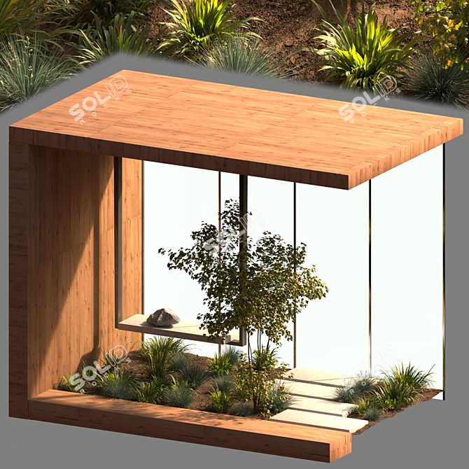 Nature's Haven: Backyard Garden Kit 3D model image 1