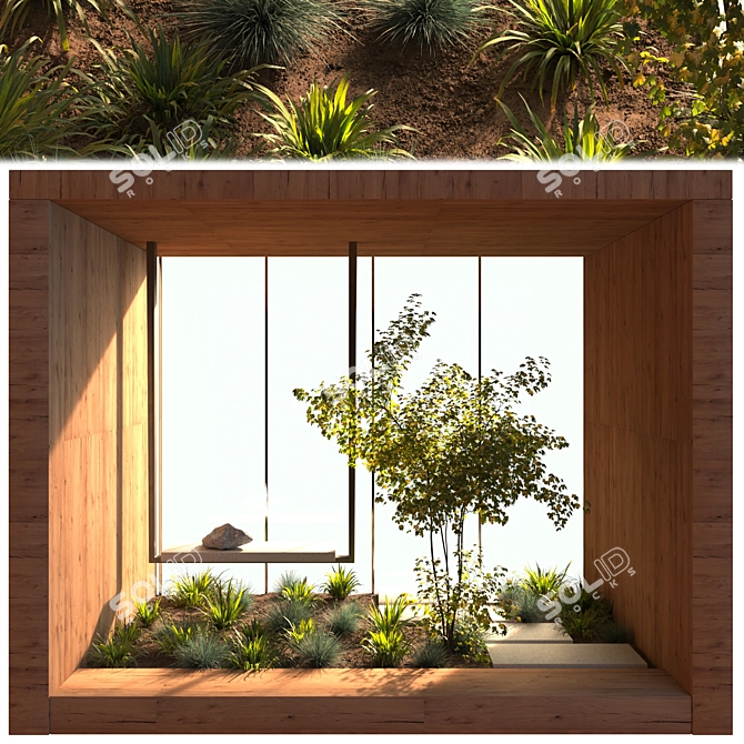 Nature's Haven: Backyard Garden Kit 3D model image 2