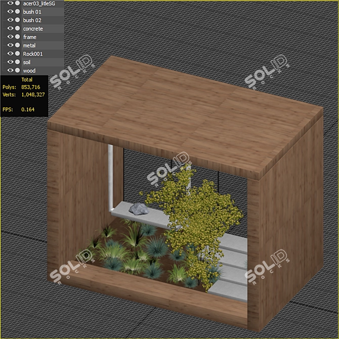 Nature's Haven: Backyard Garden Kit 3D model image 7