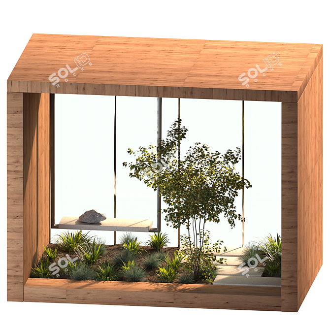 Nature's Haven: Backyard Garden Kit 3D model image 8