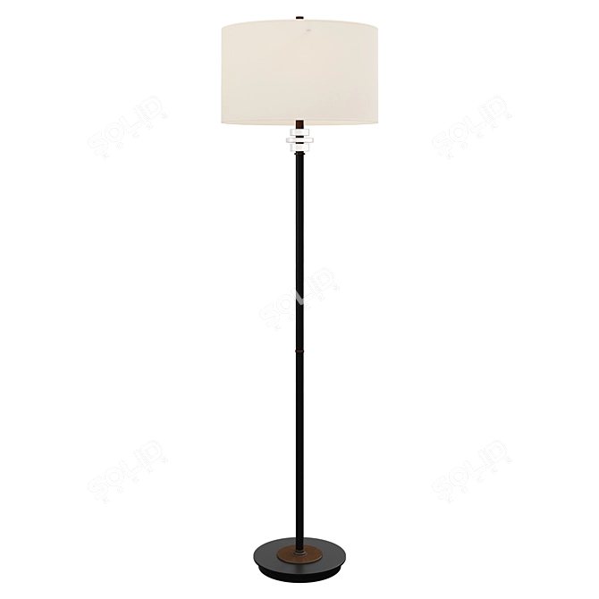 Sleek Tiered Floor Lamp 3D model image 1