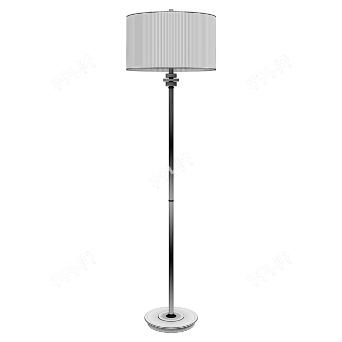 Sleek Tiered Floor Lamp 3D model image 2