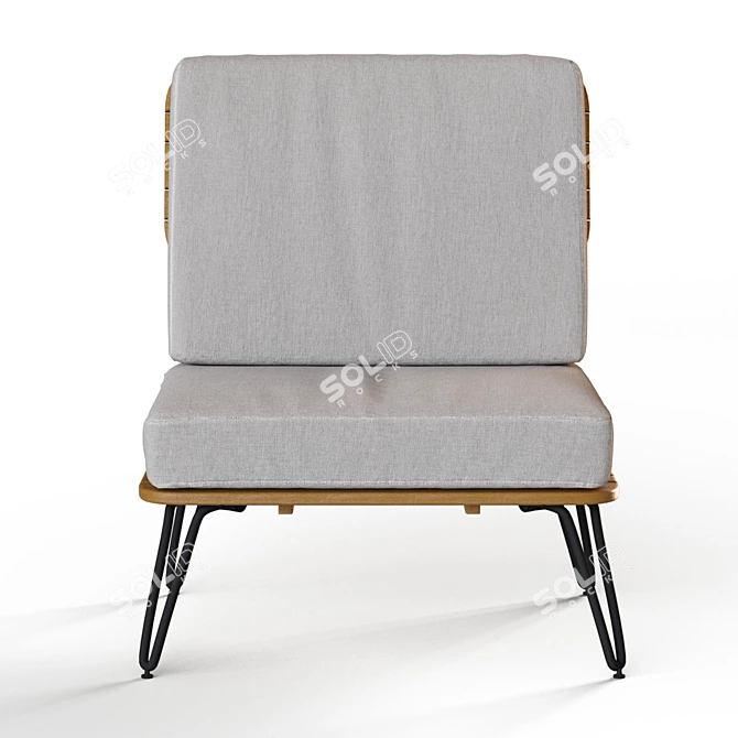 Spritz Acacia Single Chair 3D model image 4