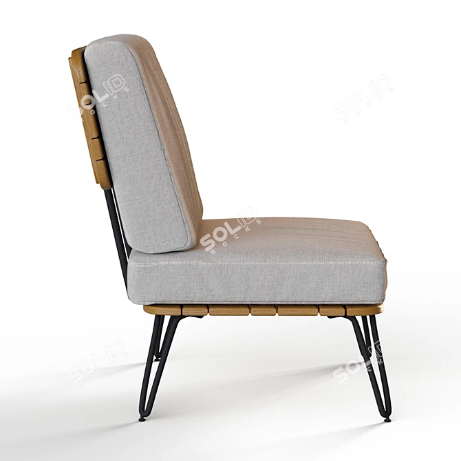 Spritz Acacia Single Chair 3D model image 1