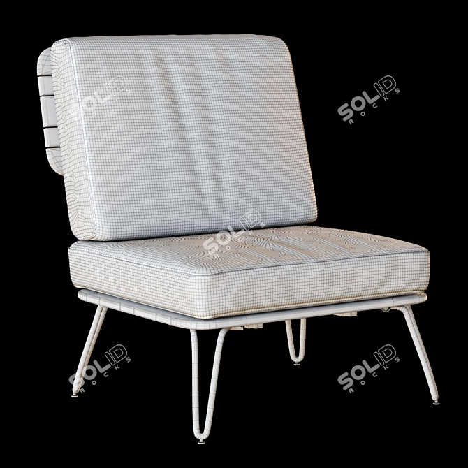 Spritz Acacia Single Chair 3D model image 2