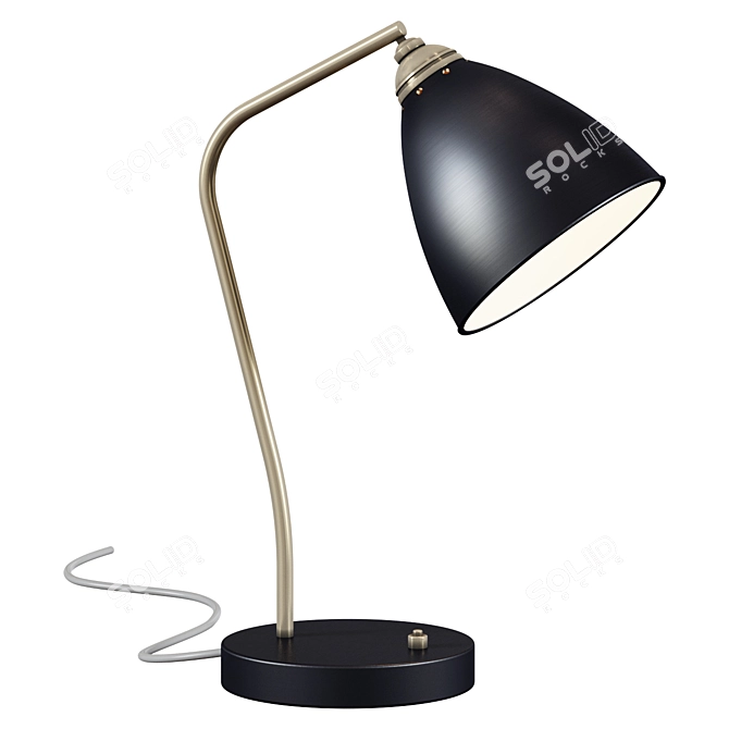 Angled Desk Lamp: Sleek and Adjustable 3D model image 1