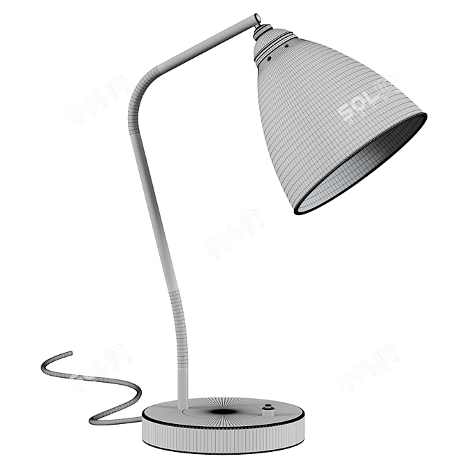 Angled Desk Lamp: Sleek and Adjustable 3D model image 2