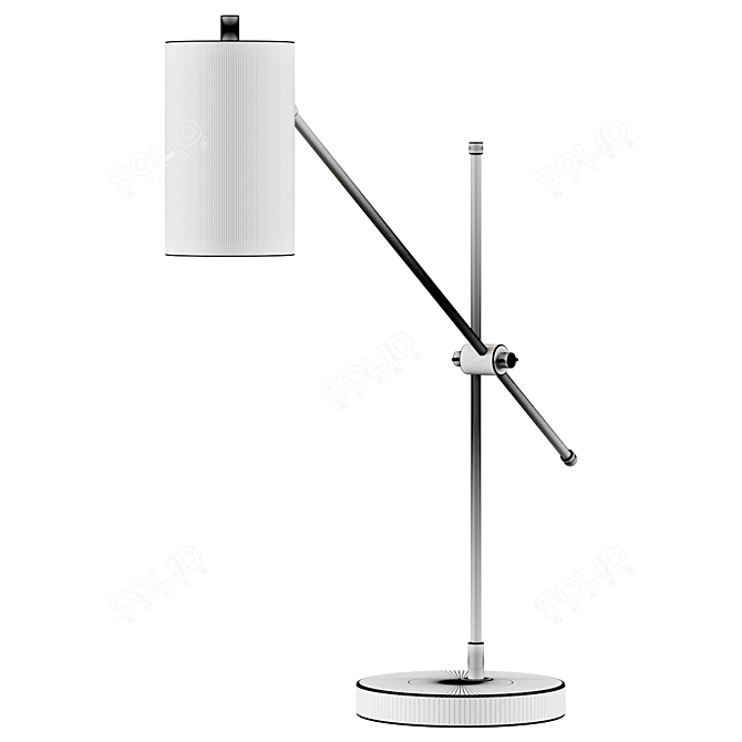 Vintage Adjustable Task Lamp 3D model image 2