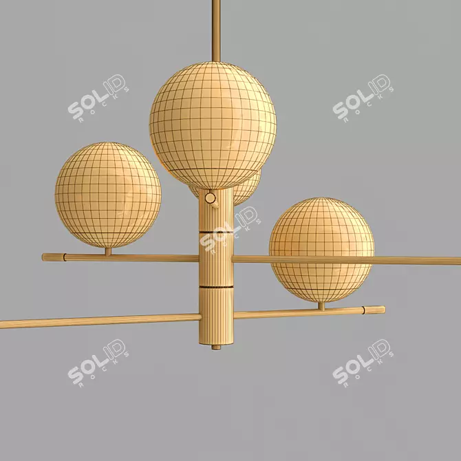Elegant Century Design Lamp 3D model image 2