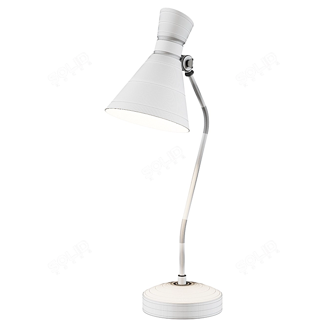 Elegant Sinuous Desk Lamp 3D model image 2