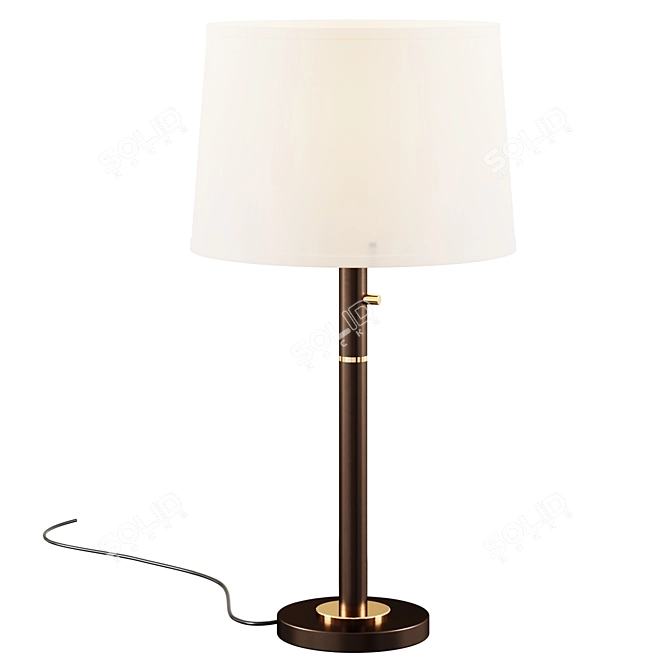 Minimalist Bronze Desk Lamp 3D model image 1