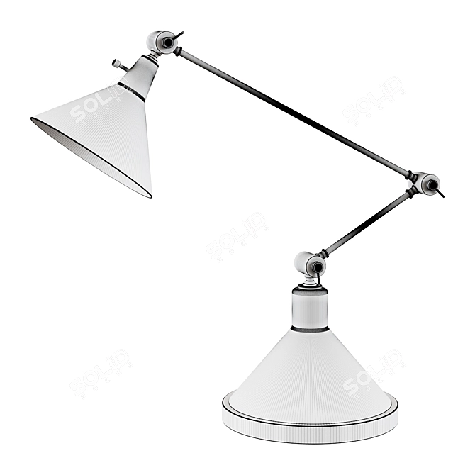 Sleek and Functional Desk Lamp 3D model image 2