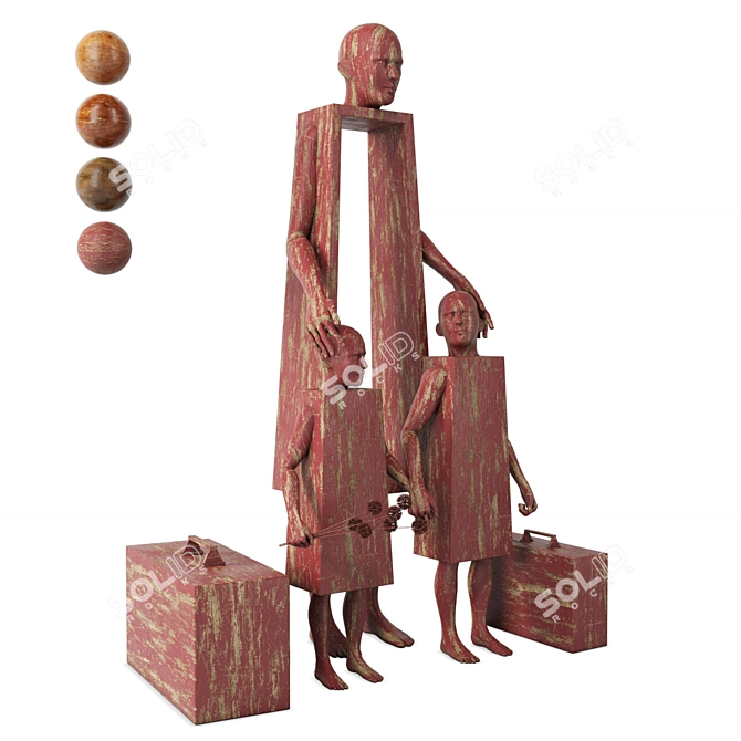 Family Unity: Decorative Sculptures Vol-2 3D model image 4