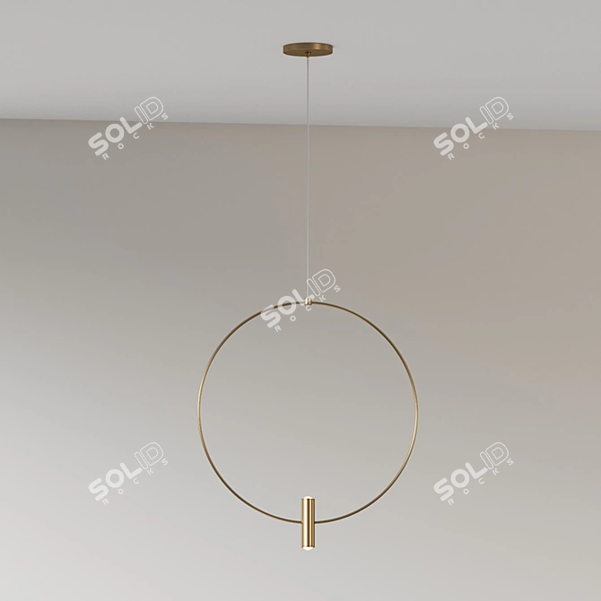 Elegant Layla Pendant Light - Modern Charm 3D model image 3