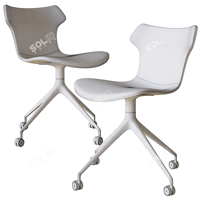 Elegant Papilio Shell Chair 3D model image 3