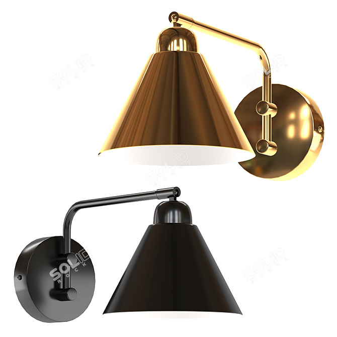 Sleek Wall Lamp by House Doctor 3D model image 1