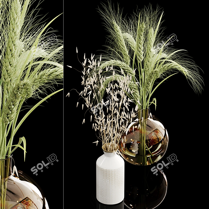 Elegant Dry Plant Set: V-Ray/Corona 3D model image 2