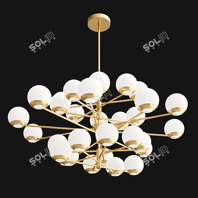 Glowing Sphere Pendant Light 3D model image 2