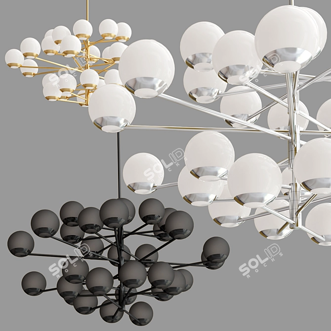 Glowing Sphere Pendant Light 3D model image 4