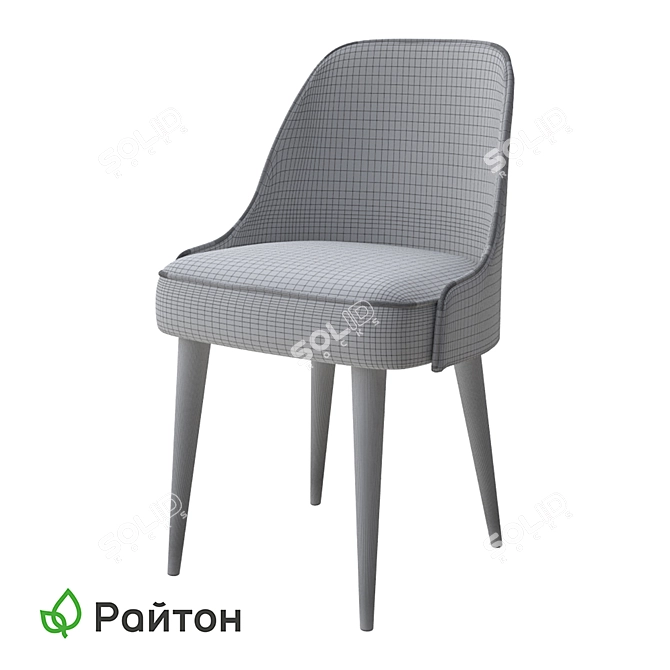 Compact and Stylish Chair for Comfortable Seating 3D model image 4