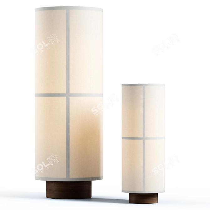 Modern Hashira Table Lamp Set 3D model image 2