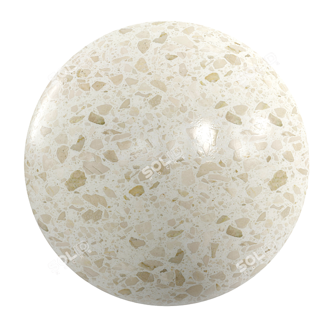 Elegant Terrazzo Marble Texture 3D model image 1