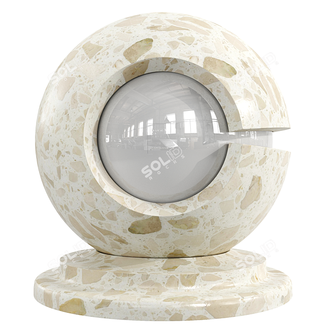 Elegant Terrazzo Marble Texture 3D model image 3