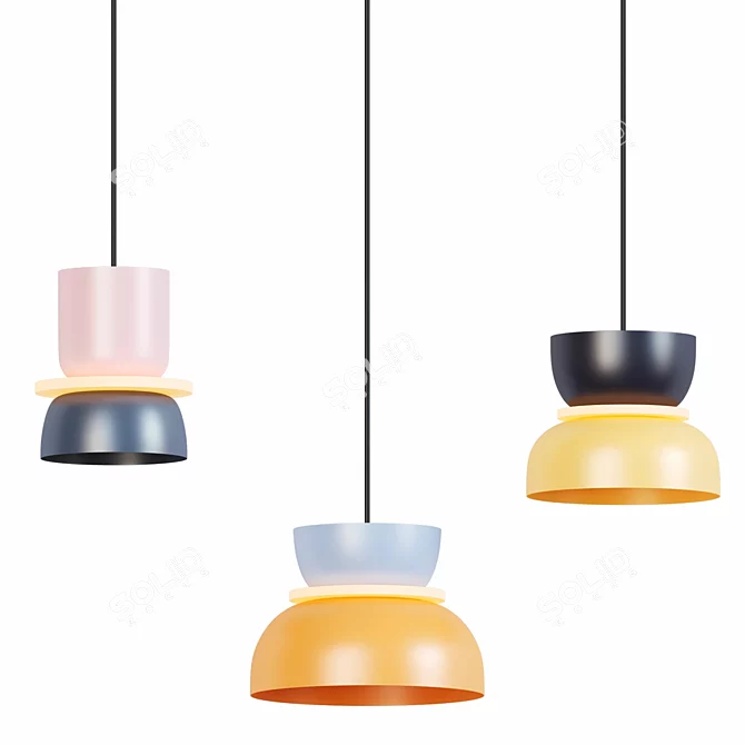 Sustainable Polka Pendant Light 3D model image 1