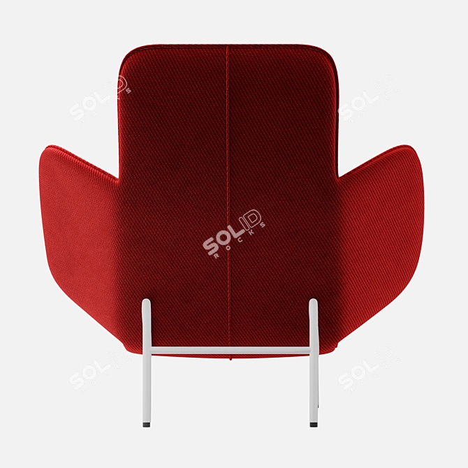 Cozy Embrace Chair 3D model image 4