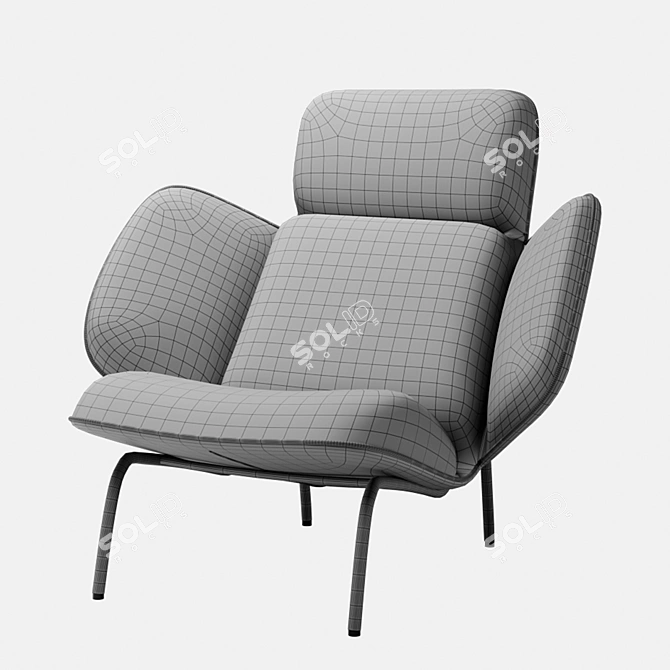 Cozy Embrace Chair 3D model image 5