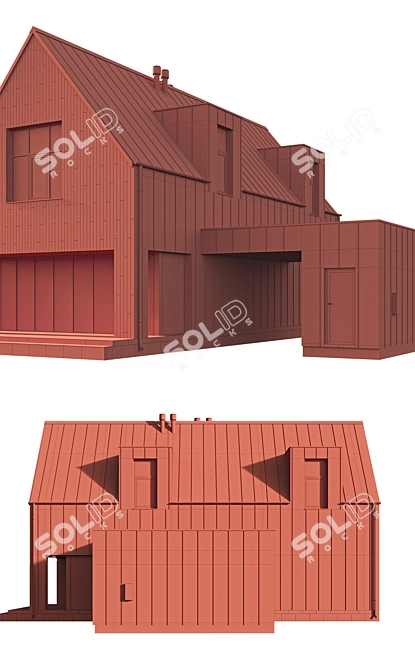 Spacious Barnhouse with Exceptional Design 3D model image 2