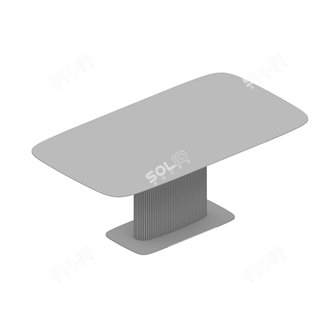 Velvet Flanged Table: Innovative Materials, Stylish Design 3D model image 3