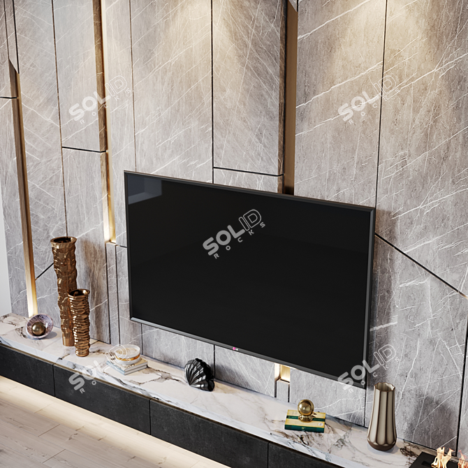 Title: Inspired TV Set 210 3D model image 4