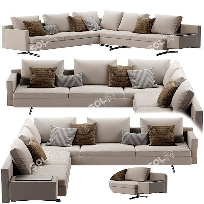 Jean-Marie Massaud Modern Sofa 3D model image 1