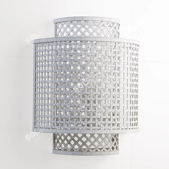 Natural Bamboo Lampshade, Haya 3D model image 2