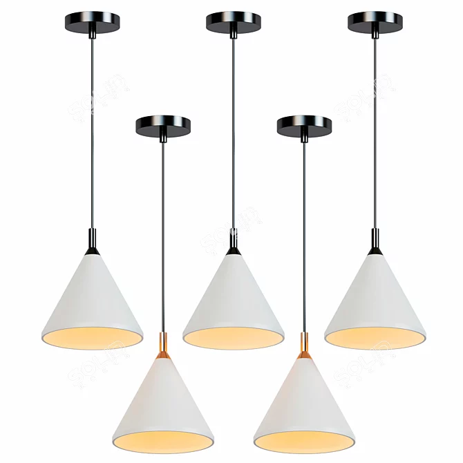 Vintage Cement Pendant Lights: Industrial Nordic Loft Decor 3D model image 1