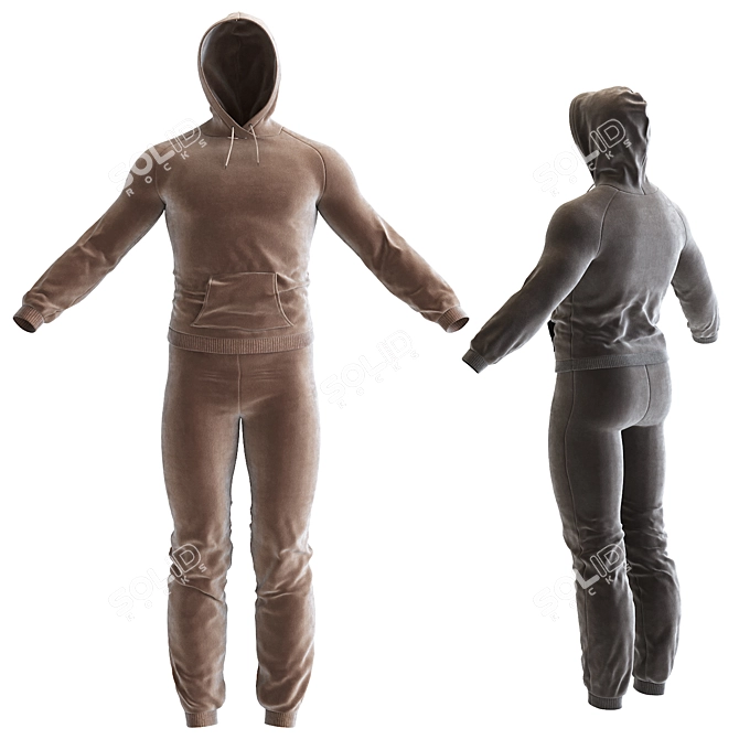 2013 Men's Tracksuit: Stylish And Comfortable 3D model image 2