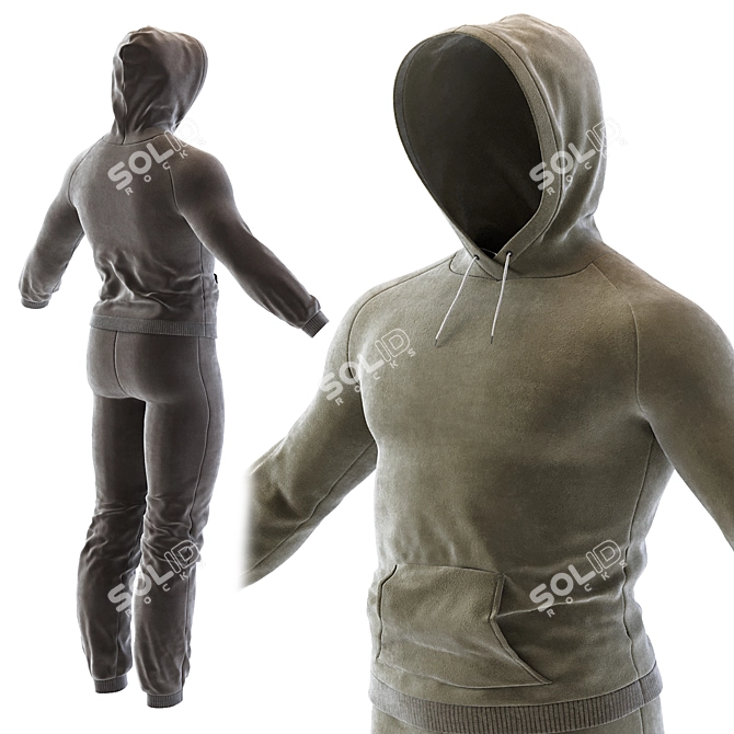 2013 Men's Tracksuit: Stylish And Comfortable 3D model image 3