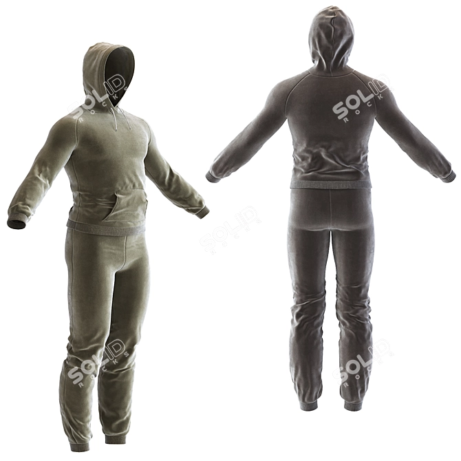 2013 Men's Tracksuit: Stylish And Comfortable 3D model image 4