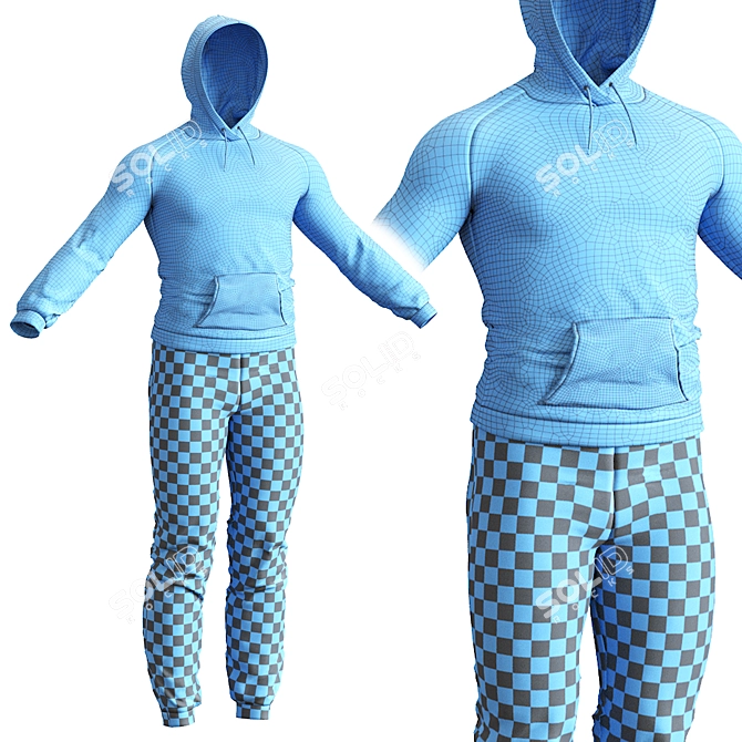 2013 Men's Tracksuit: Stylish And Comfortable 3D model image 7