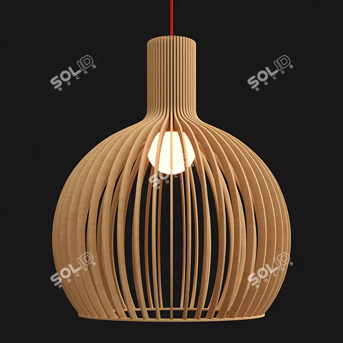 Elegant 9-Light Chandelier: Make a Statement 3D model image 2