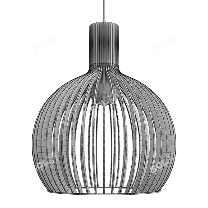 Elegant 9-Light Chandelier: Make a Statement 3D model image 3