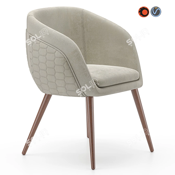 Luxury Vega Chair by Tonino Lamborghini 3D model image 1