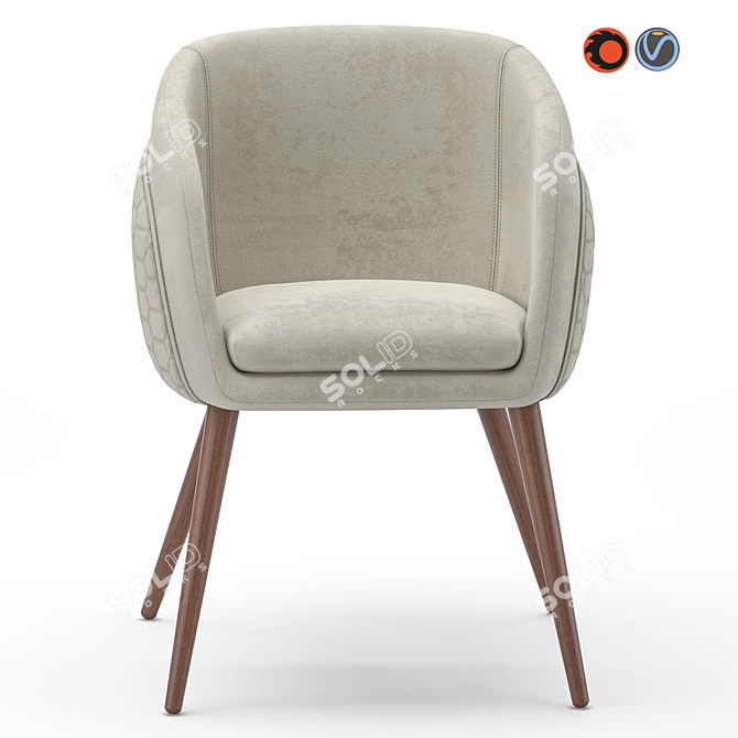 Luxury Vega Chair by Tonino Lamborghini 3D model image 2